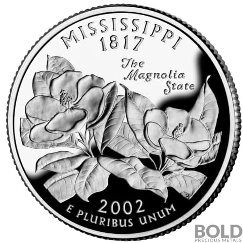 2002-S Silver Proof State Quarter - MISSISSIPPI