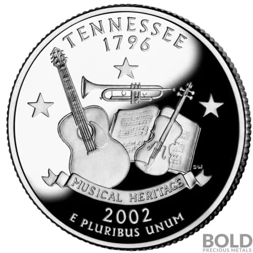 2002-S Silver Proof State Quarter - TENNESSEE