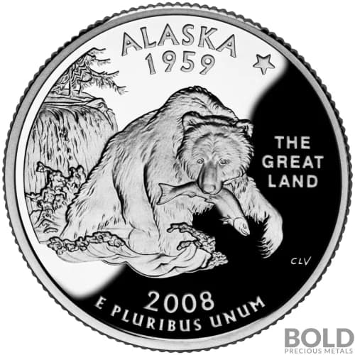 2008-S Silver Proof State Quarter - ALASKA