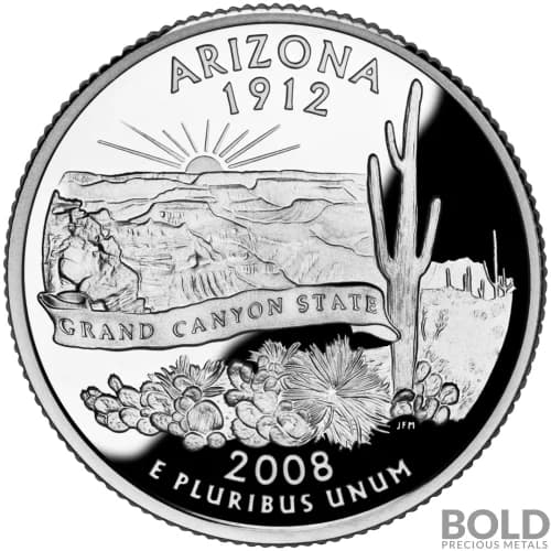 2008-S Silver Proof State Quarter - ARIZONA