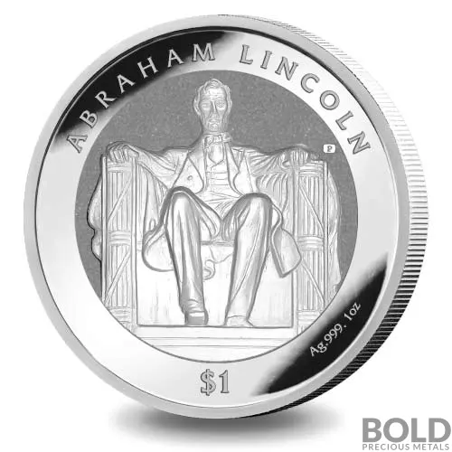2022 BVI Lincoln Memorial 1 oz Silver Reverse Frosted Coin