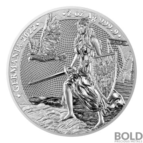 2022 Lady Germania 10 Mark 2 oz Silver BU Round