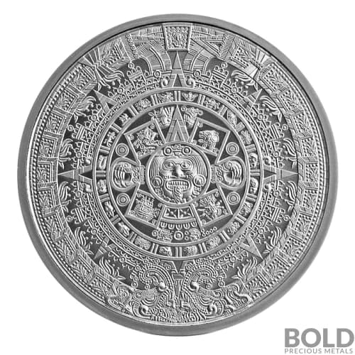Silver 2 oz Aztec Calendar Round