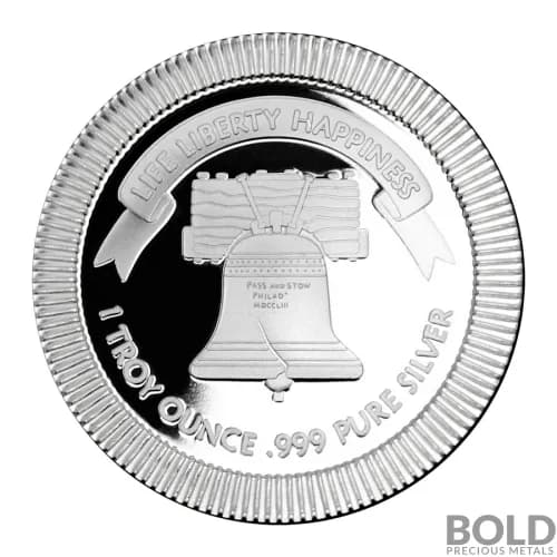 Silver - 1 oz Liberty Bell Stacker Round