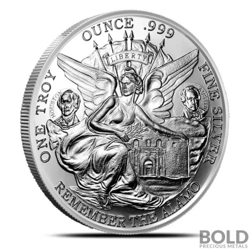 Silver - 1 oz Texas Alamo Round