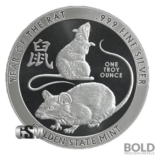 Silver - 1 oz Year of the Rat Round