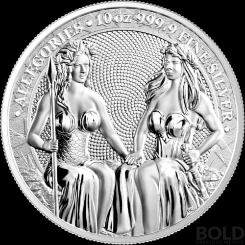 2021 Silver Allegories Germania & Austria 10 oz BU Round