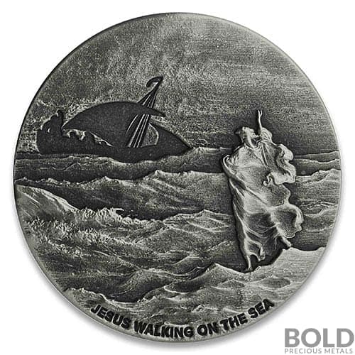 2020 Silver 2 oz Scottsdale Biblical Series - Jesus Walks On The Sea
