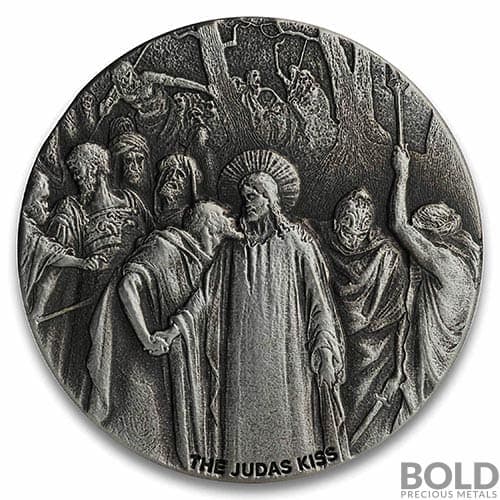 2020 Silver 2 oz Scottsdale Biblical Series - The Judas Kiss