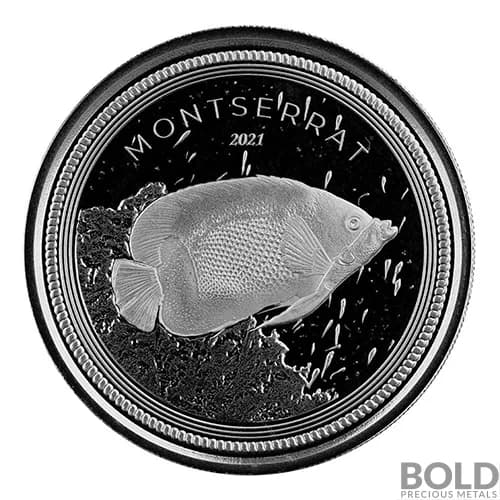 2021 EC8 Montserrat: Angelfish 1 oz Silver BU