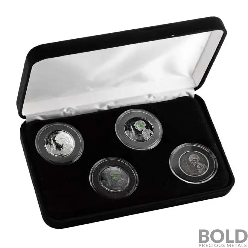 2021 Ghana Alien 1/2 oz 4-coin BU Set