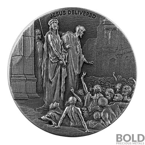2021 Silver 2 oz Scottsdale Biblical Series - Jesus Delivered to be Crucified