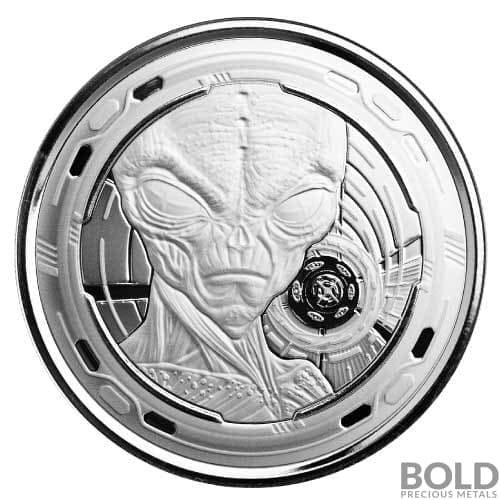 2022 Silver Ghana Alien 1 oz BU