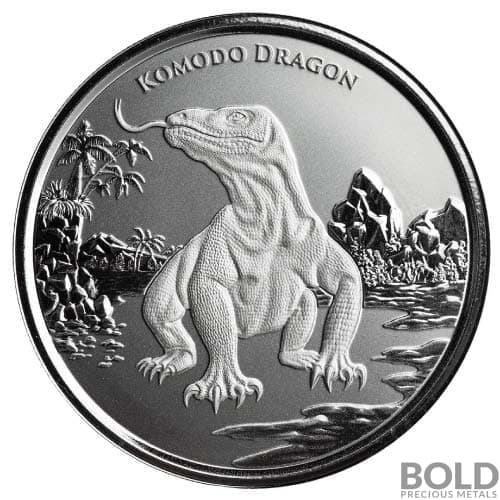 2022 Silver 1 oz Tokelau Komodo Dragon Prooflike