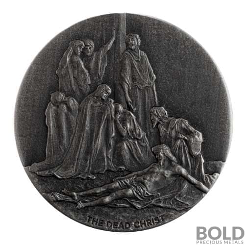 2022 Silver 2 oz Fiji The Dead Christ Biblical Series Coin