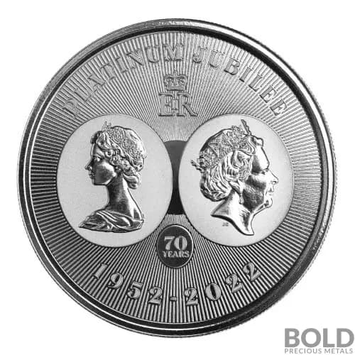 2022 Queen's 70th Platinum Jubilee 1 oz Silver Coin