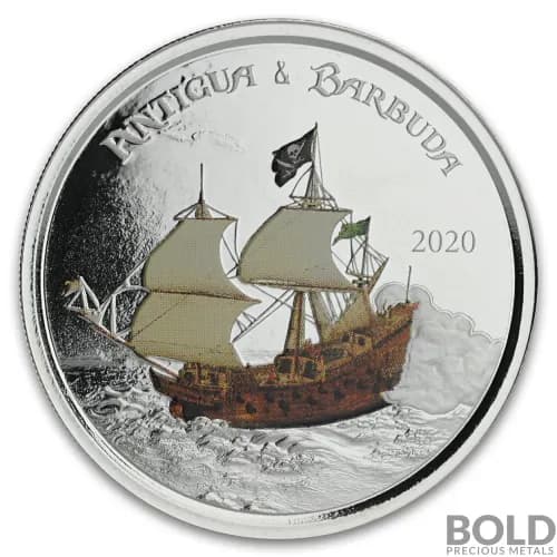 2020 Antigua & Barbuda Silver Rum Runner Proof 1 oz (Colored)
