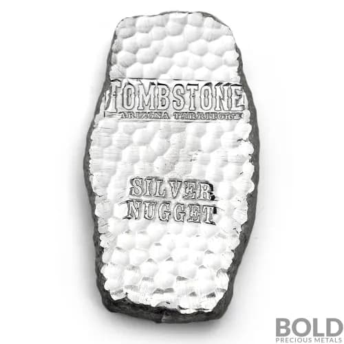 Silver 1 Kilo Scottsdale Tombstone Nugget Bar