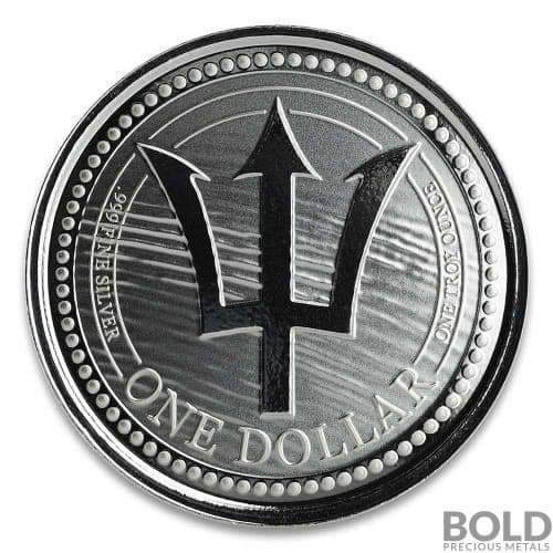 2020 1 oz Barbados Trident Silver Coin