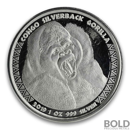 Congo Silverback Gorilla Silver Coins
