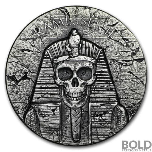 2017 Silver 2 oz Republic of Chad Pharaoh Ramesses II - After Life