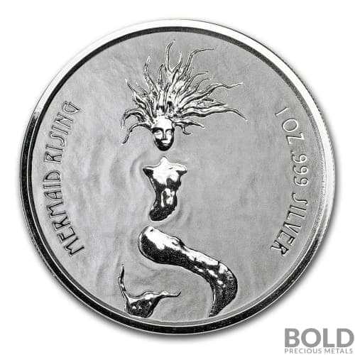 2018 Silver 1 oz Fiji Mermaid Rising