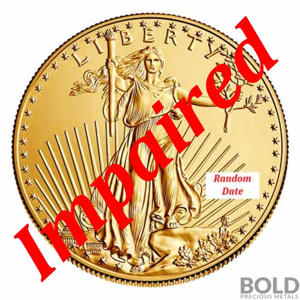 Gold American Eagle *Random Date* - 1 oz (Impaired)