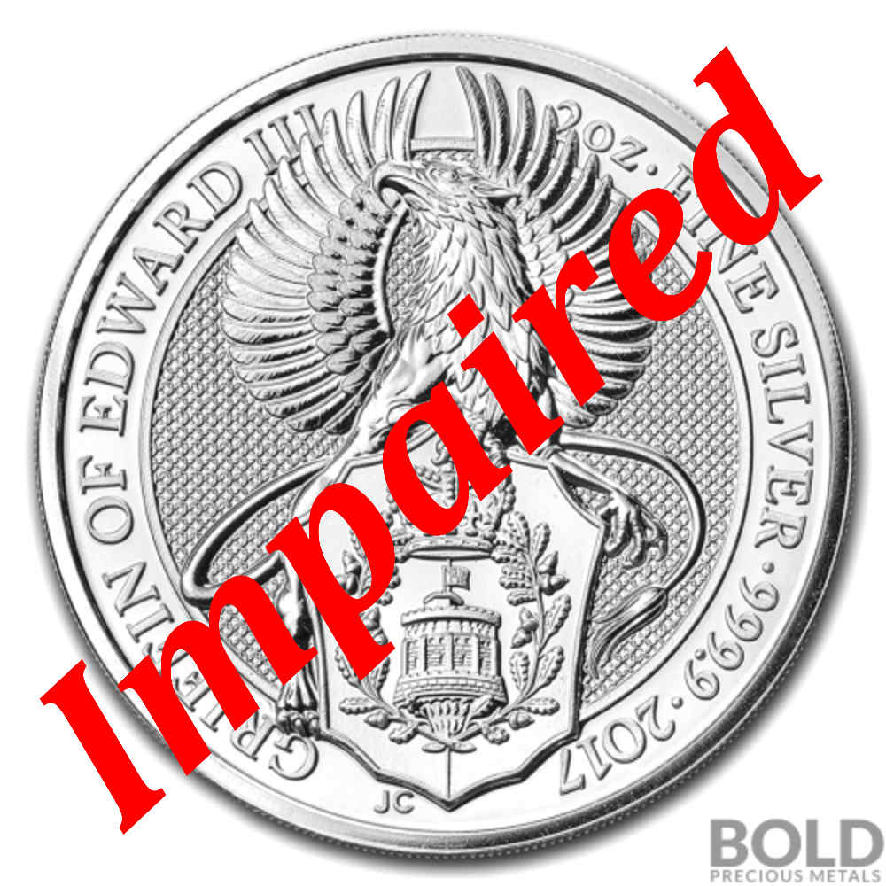 2017 Silver GB Queen's Beasts (The Griffin) - 2 oz *IMPAIRED