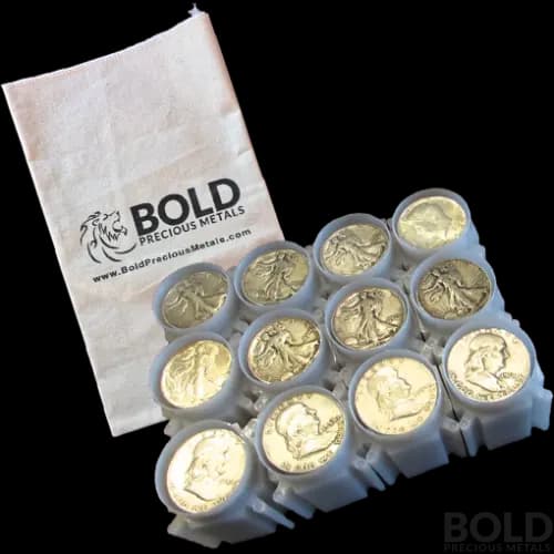 90% Silver - $500 FV Mixed Half Dollars Bag Circulated/Junk