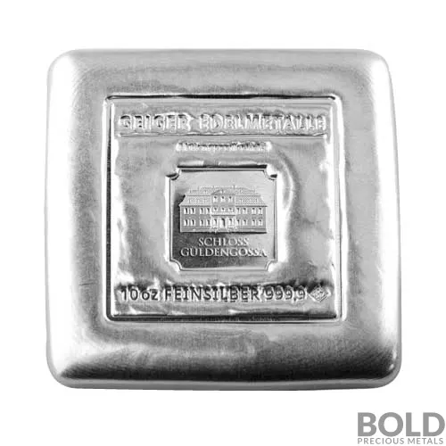 Silver 10 oz Geiger Edelmetalle Cast Bar