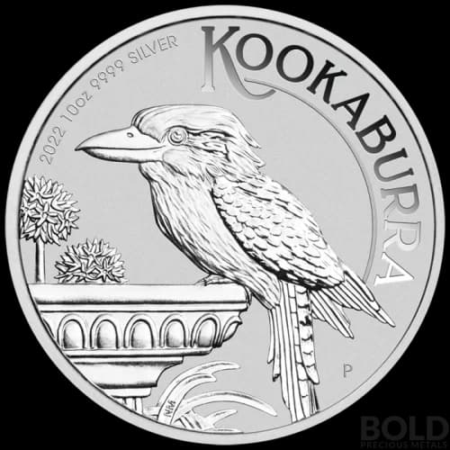 2022 Silver 10 oz BU Perth Australia Kookaburra