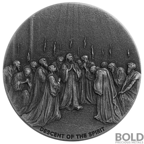2022 Silver 2 oz Fiji Descent of the Spirit Biblical Series Coin