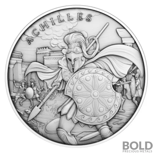 Silver 1 oz Legendary Warriors: Julius Caesar Round BU