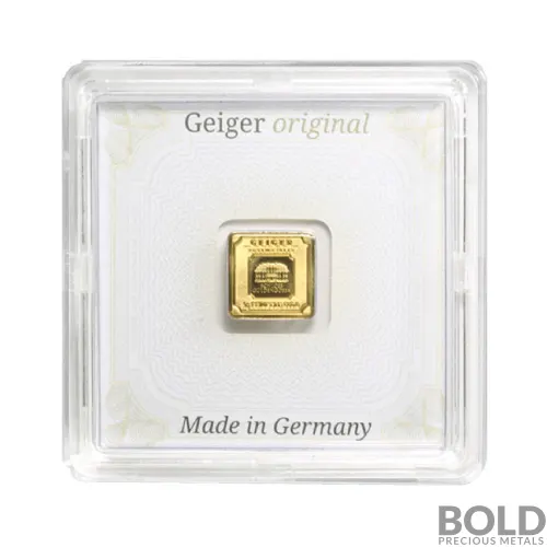 Gold 1 Gram Geiger Edelmetalle Square Bar