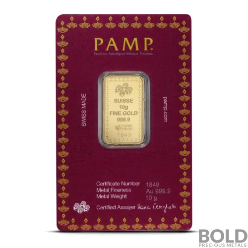 10 Gram PAMP Diwali Gold Bar