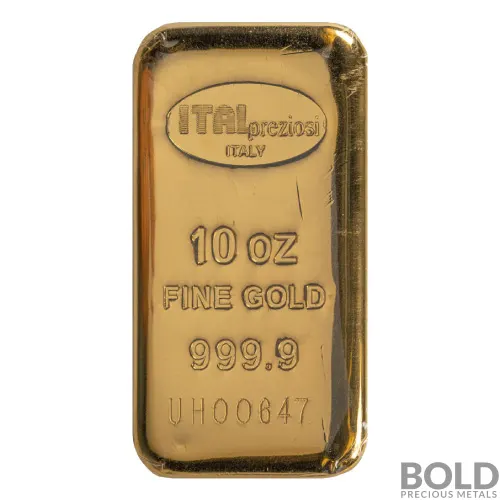 Gold 10 oz Italpreziosi Cast Bar