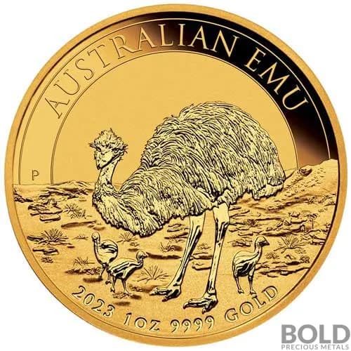 2023 Gold 1 oz Australia Perth Emu BU Coin