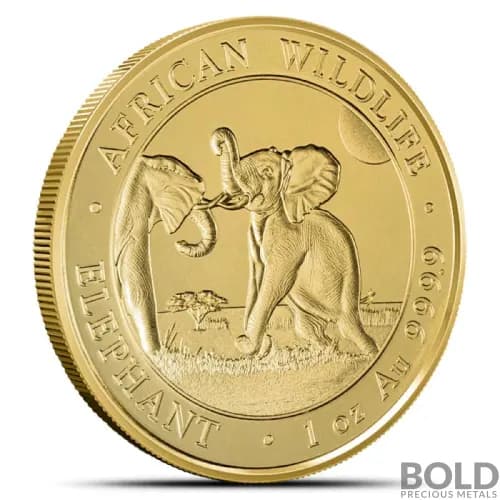2024 1 oz Somalia Elephant Gold Coin (BU)