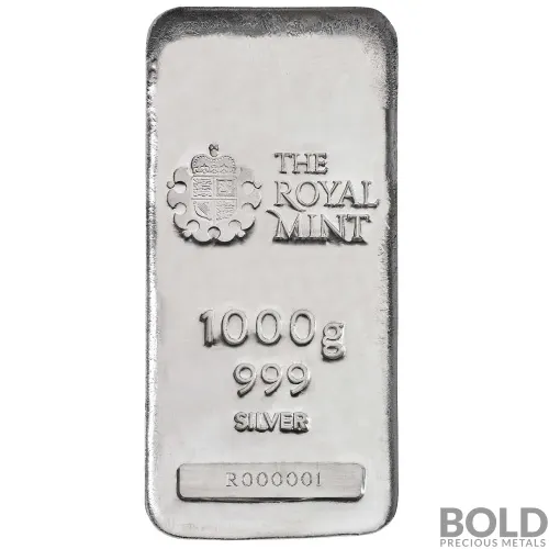 Silver 1 Kilo Royal Mint Britannia Cast Bar