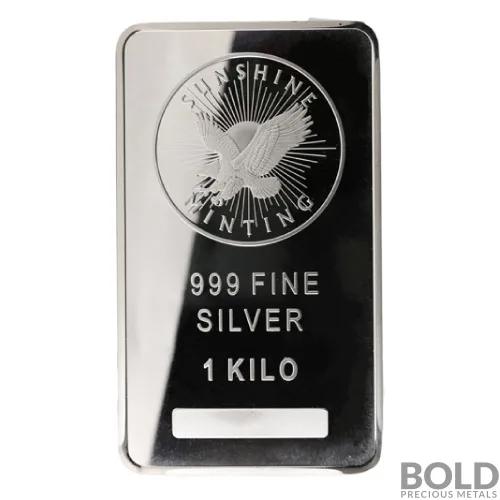1 Kilo Sunshine Silver Bar
