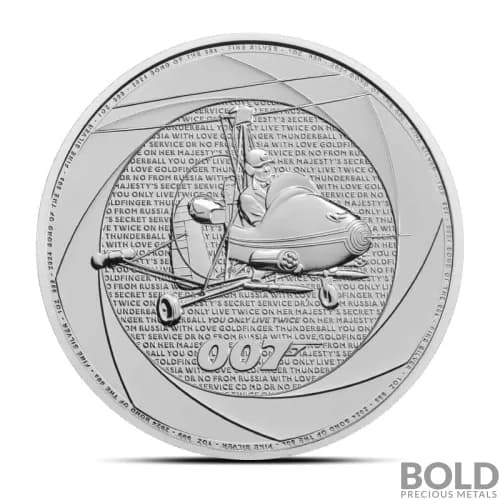 2024 1 oz British James Bond Of The 60's Silver Coin (BU)