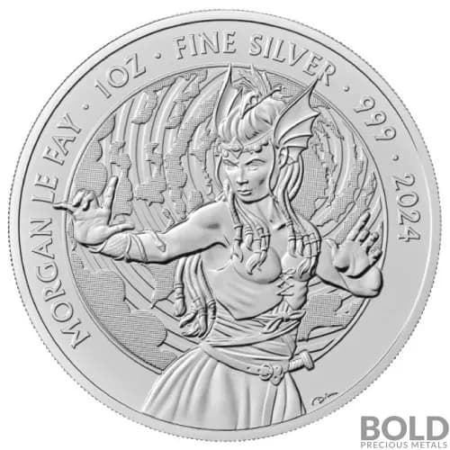 2024 1 oz British Myths & Legends Morgan Le Fay Silver Coin (BU)