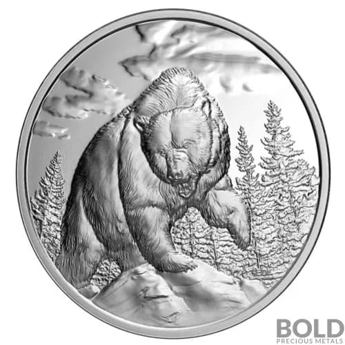 2023 Silver 1 oz Canada Grizzly Bear UHR Proof Coin