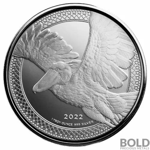 2022 Silver 1 oz Congo Shoebill Stork Coin BU