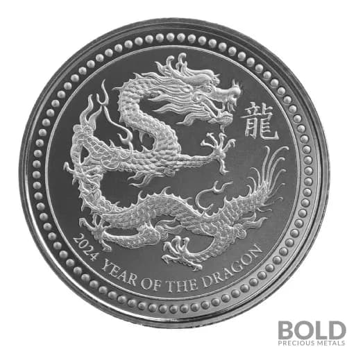 2024 Silver 1/2 oz Samoa Year of the Dragon BU Coin