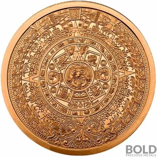 Copper 5 oz Aztec Calendar Round
