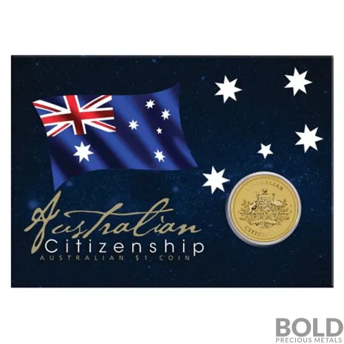 2021 Australian Citizenship $1 Coin In Card (*not gold)