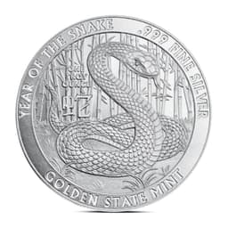 1 oz GSM Lunar Snake Silver Round