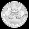 2020 Tuvalu The Simpsons Krusty The Clown 1 oz Silver BU
