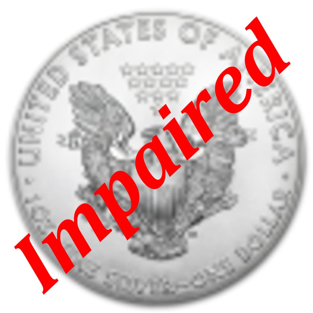 Silver American 1 oz Eagle BU *Random Date* (Impaired)